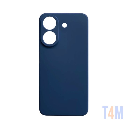 Capa de Silicone com Moldura de Câmera para Xiaomi Redmi 13C/Poco C65 Azul Escuro